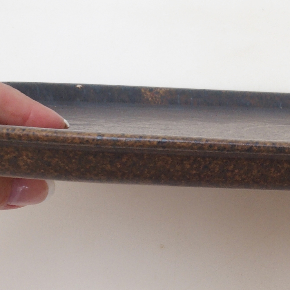 Ceramiczny spodek H10 – 34 x 23,5 x 1,5 cm – brązowy