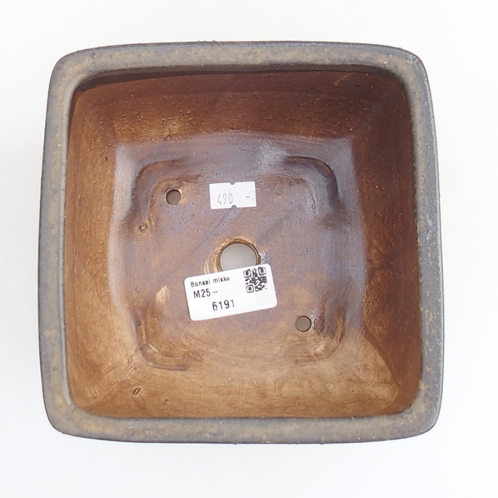 Ceramiczna miska bonsai 16 x 16 x 9 cm, kolor brązowy