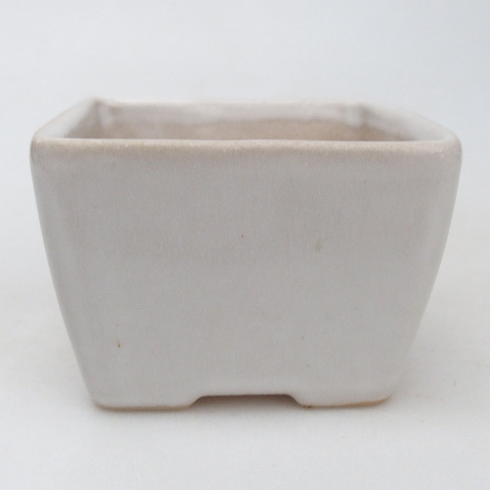 Ceramiczna miska do bonsai 8,5 x 8,5 x 6 cm, biała