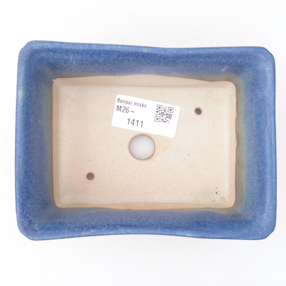 Ceramiczna miska na bonsai 13,5 x 10 x 5,5 cm, kolor niebieski