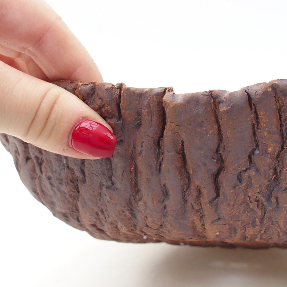 Ceramiczna muszla 29 x 21 x 7 cm, kolor brązowy