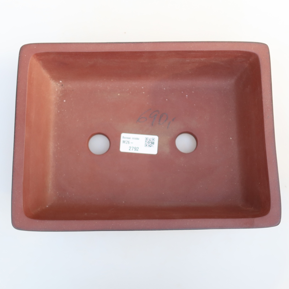 Ceramiczna miska  25,5 x 19 x 7 cm, kolor ceglasty
