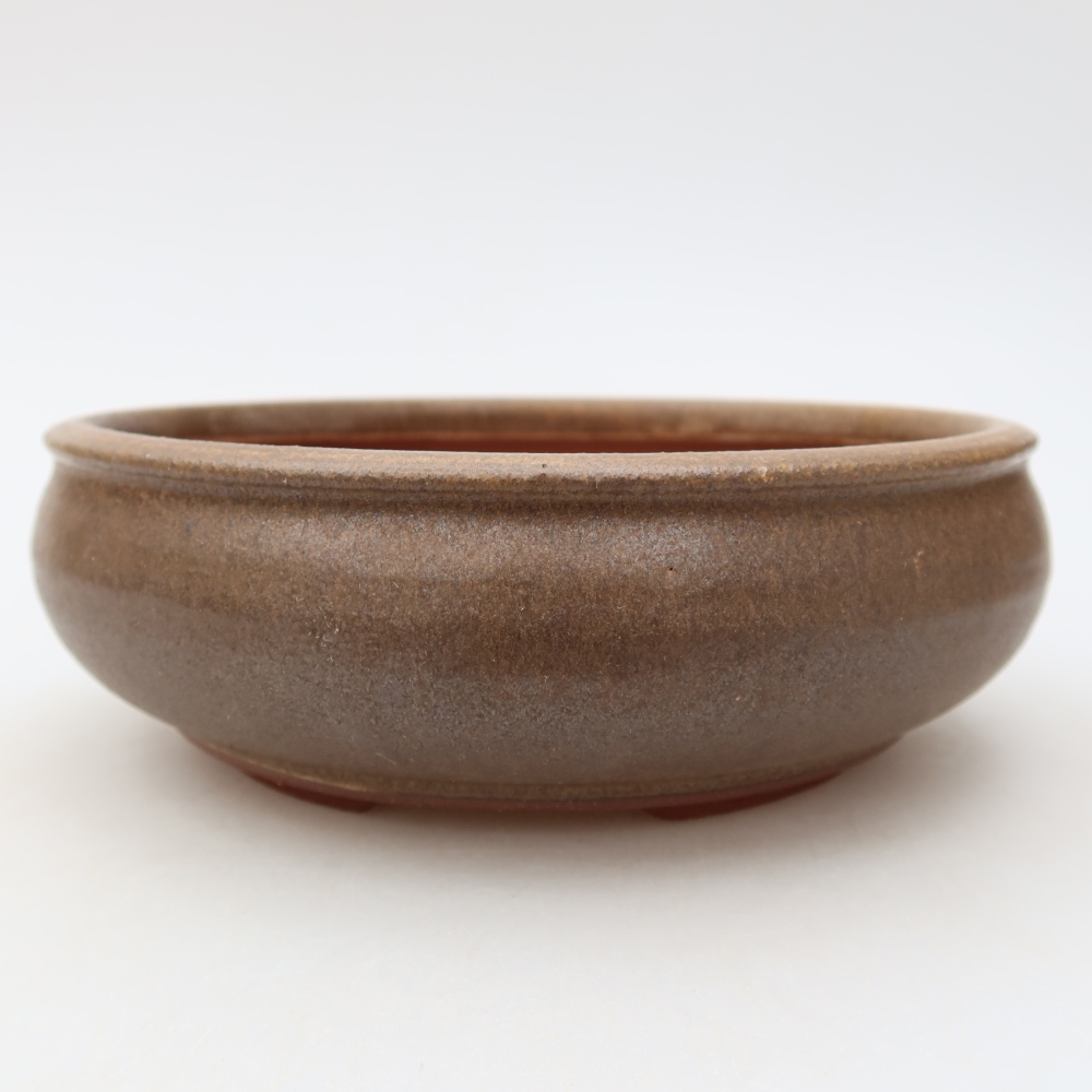 Ceramiczna miska do bonsai 16,5 x 16,5 x 5,5 cm, brązowa