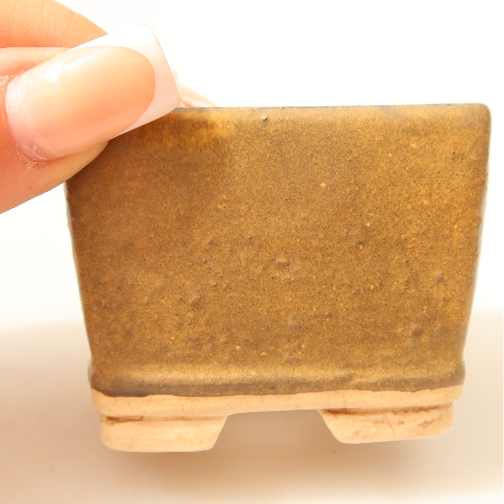 Ceramiczna miska do bonsai 6 x 6 x 5 cm, kolor niebieski