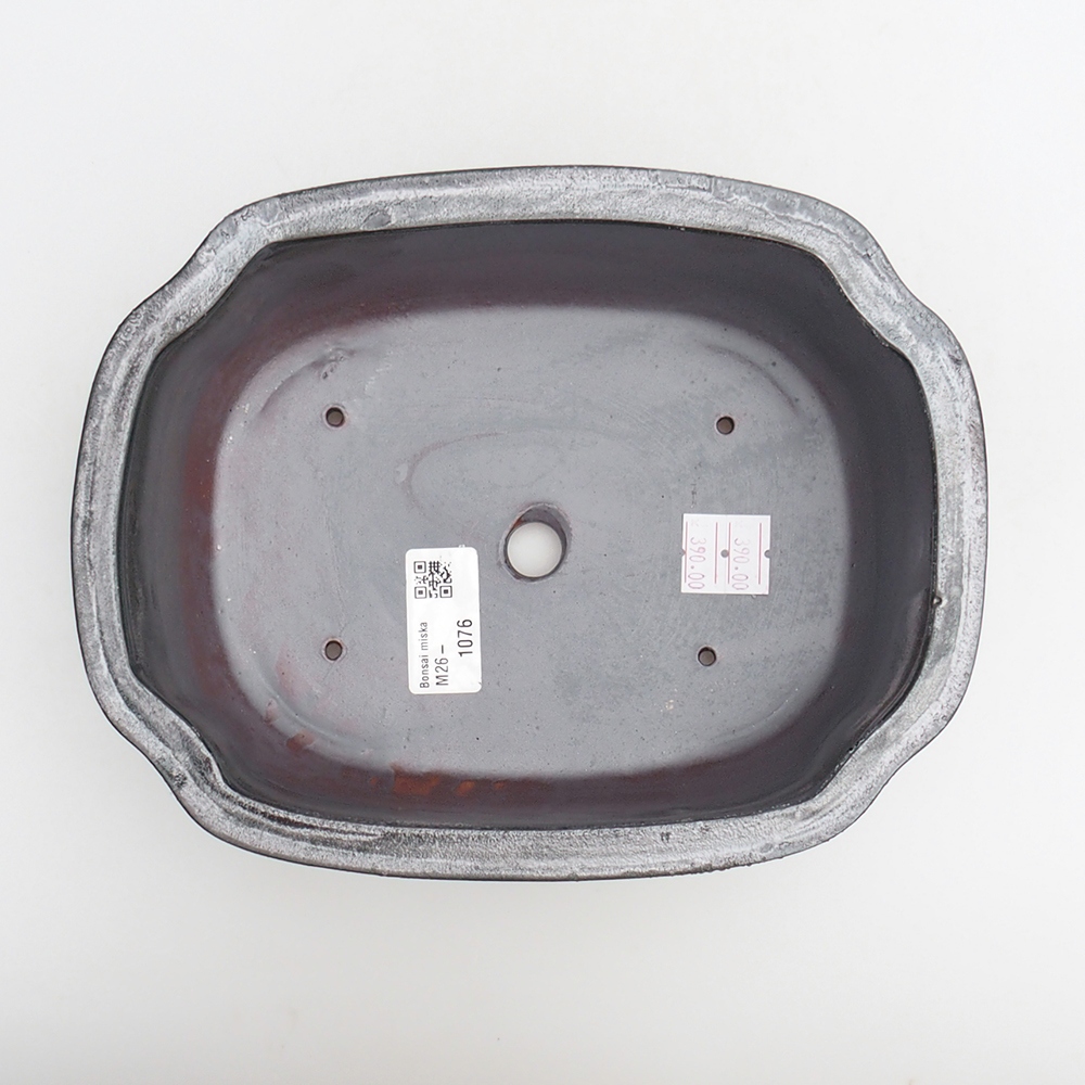 Ceramiczna miska do bonsai 22 x 16,5 x 7 cm, kolor metaliczny