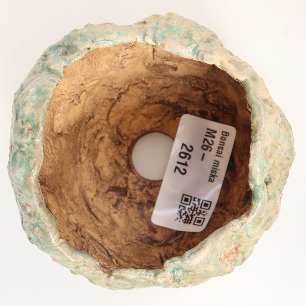 Ceramiczna skorupka  7,5 x 7 x 6,5 cm, kolor zielony