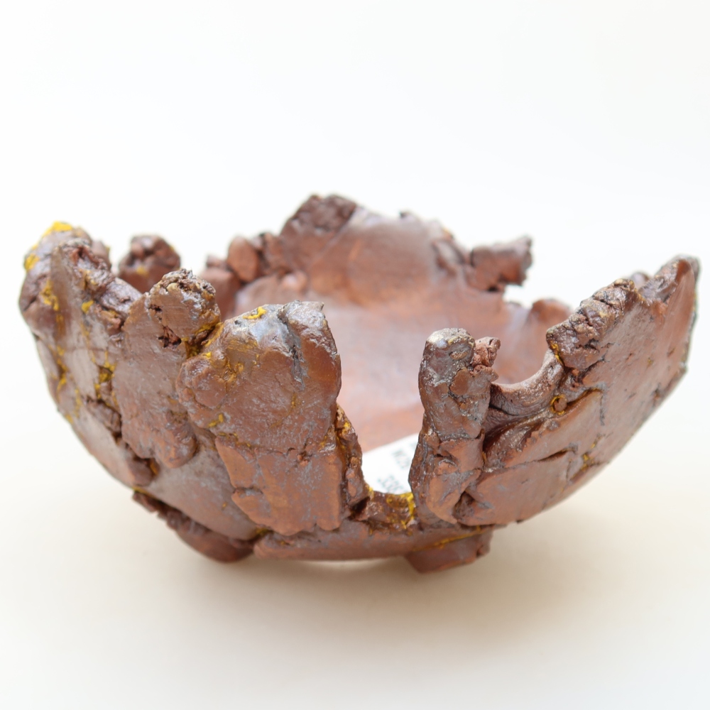 Ceramiczna skorupka 14 x 14 x 8,5 cm, kolor żółty