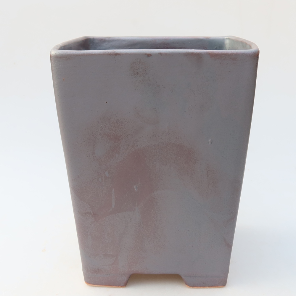 Ceramiczna miska do bonsai 15 x 15 x 19,5 cm, kolor metaliczny