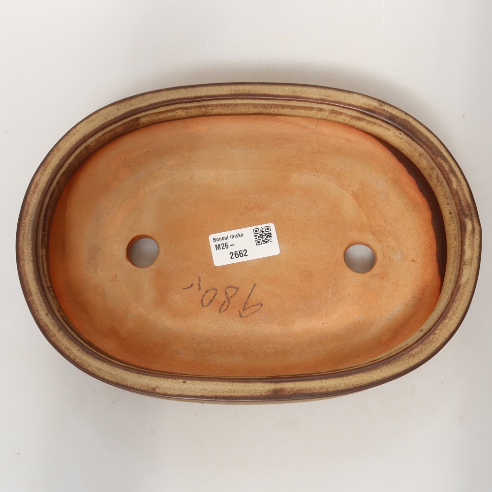 Ceramiczna miska  26 x 18,5 x 5 cm, kolor brązowy