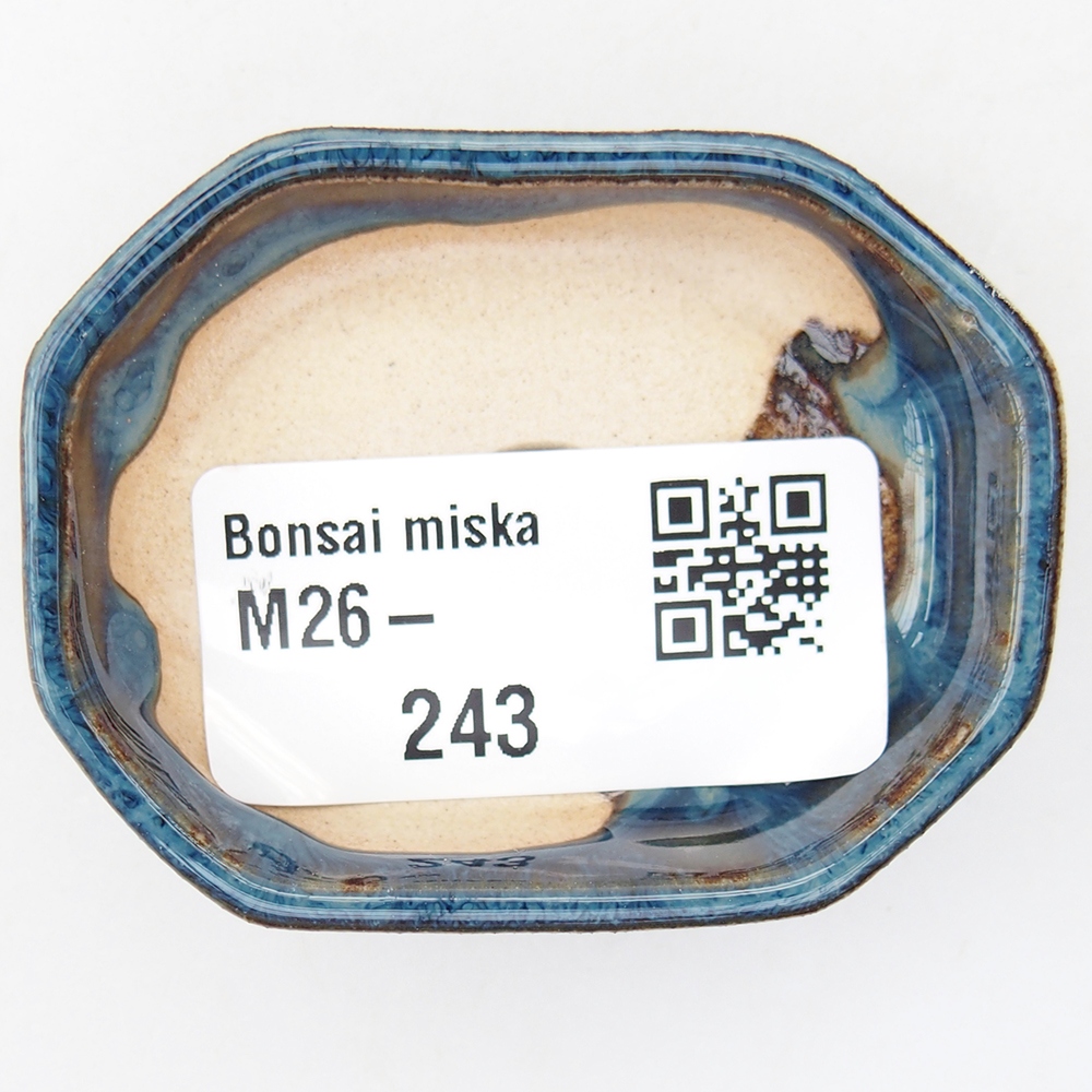 Mini miska do bonsai 5,5 x 4 x 1,5 cm, kolor niebieski