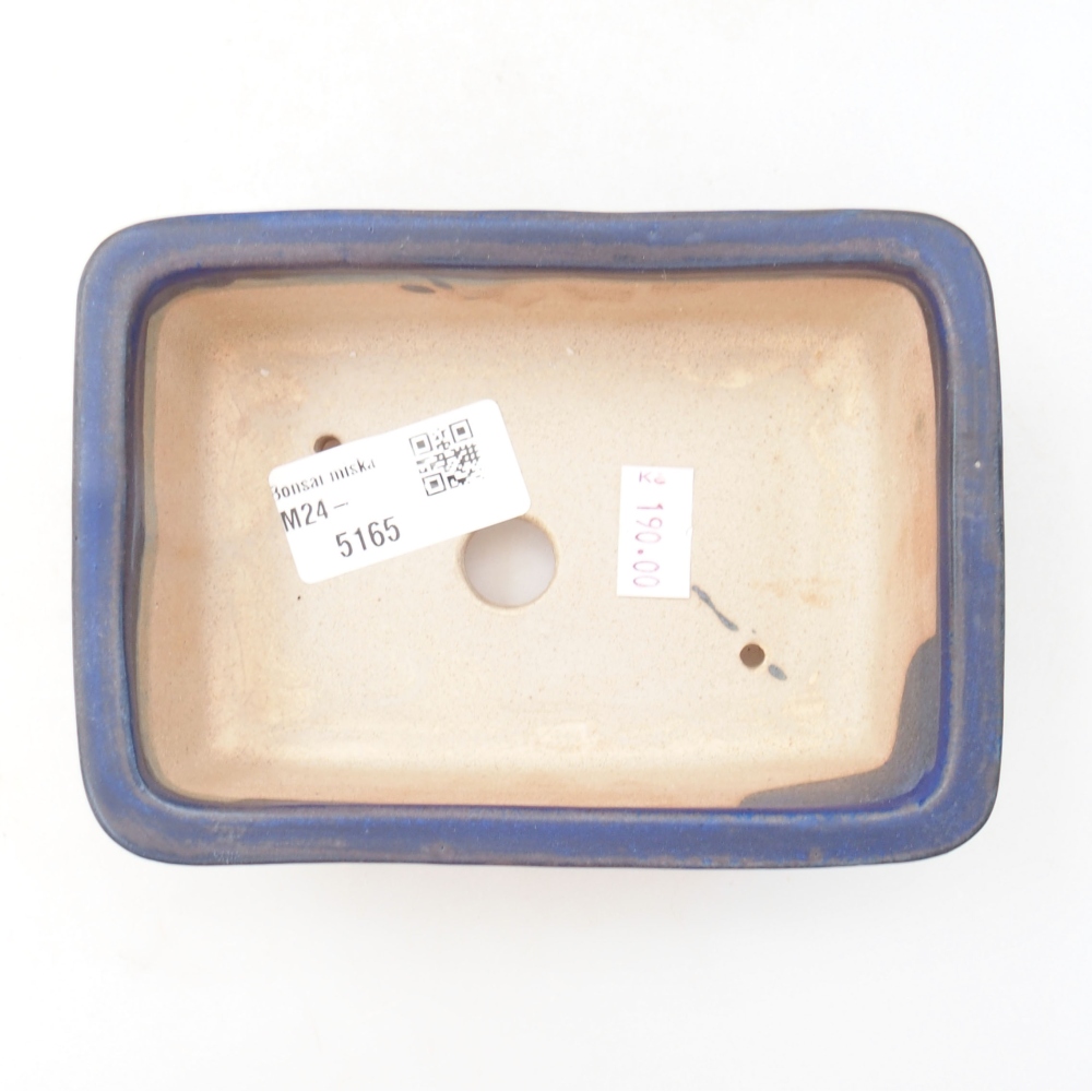 Ceramiczna miska bonsai 13,5 x 9,5 x 4,5 cm, kolor niebieski