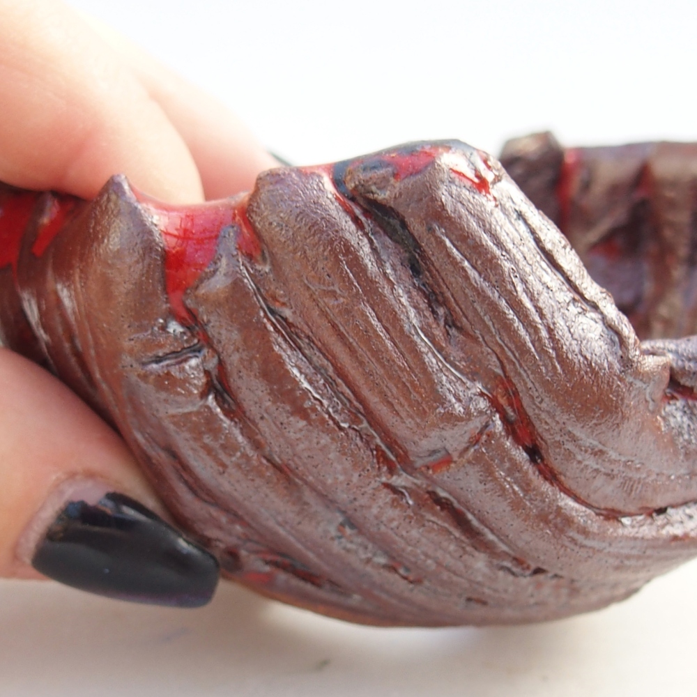 Ceramiczna muszla 8 x 8 x 5,5 cm, kolor brązowy