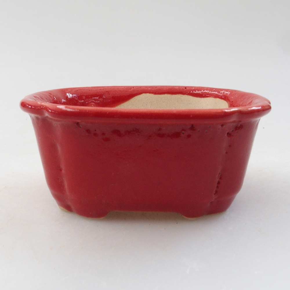 Mini miska bonsai 7 x 6,5 x 3 cm, kolor czerwony