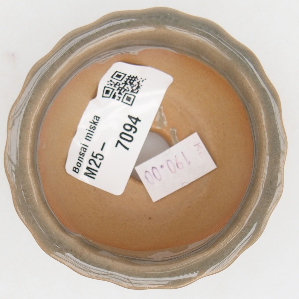 Ceramiczna miska na bonsai 7 x 8,5 x 3,5 cm, szara
