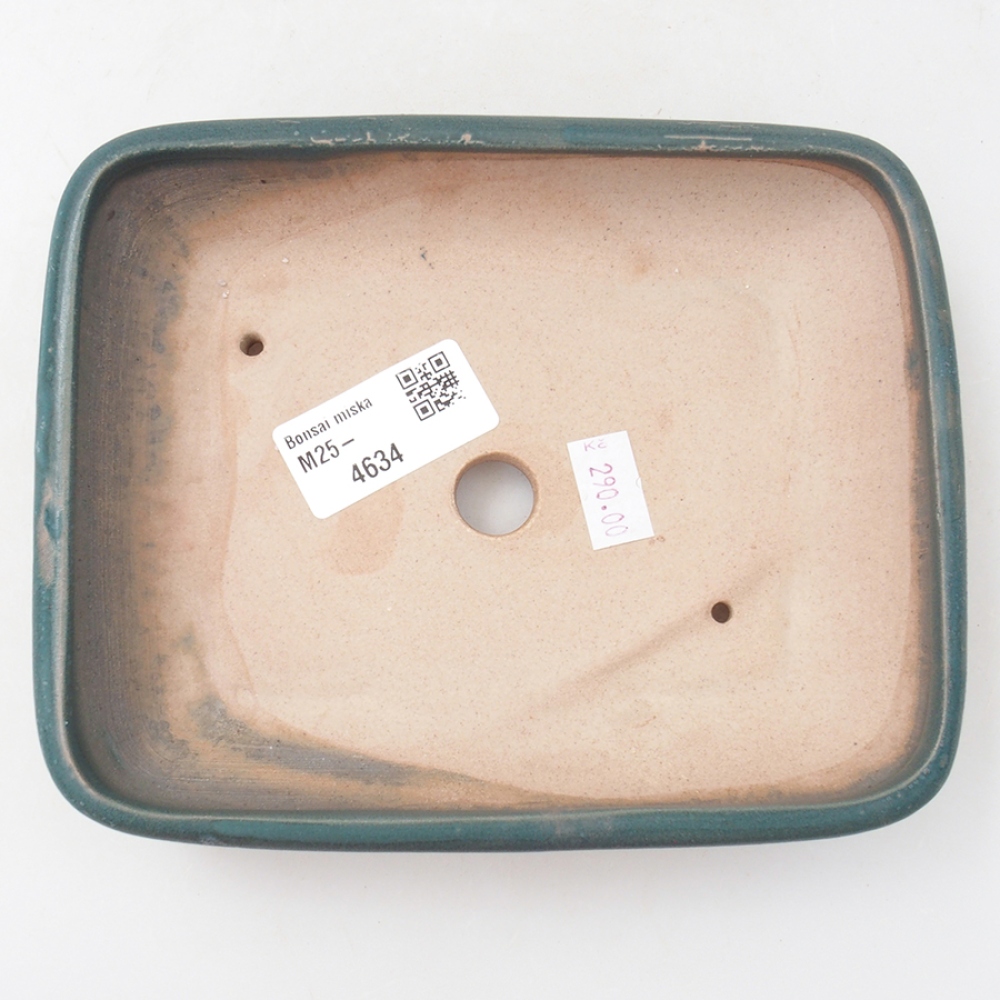 Ceramiczna miska bonsai 17 x 13,5 x 3,5 cm, kolor niebieski