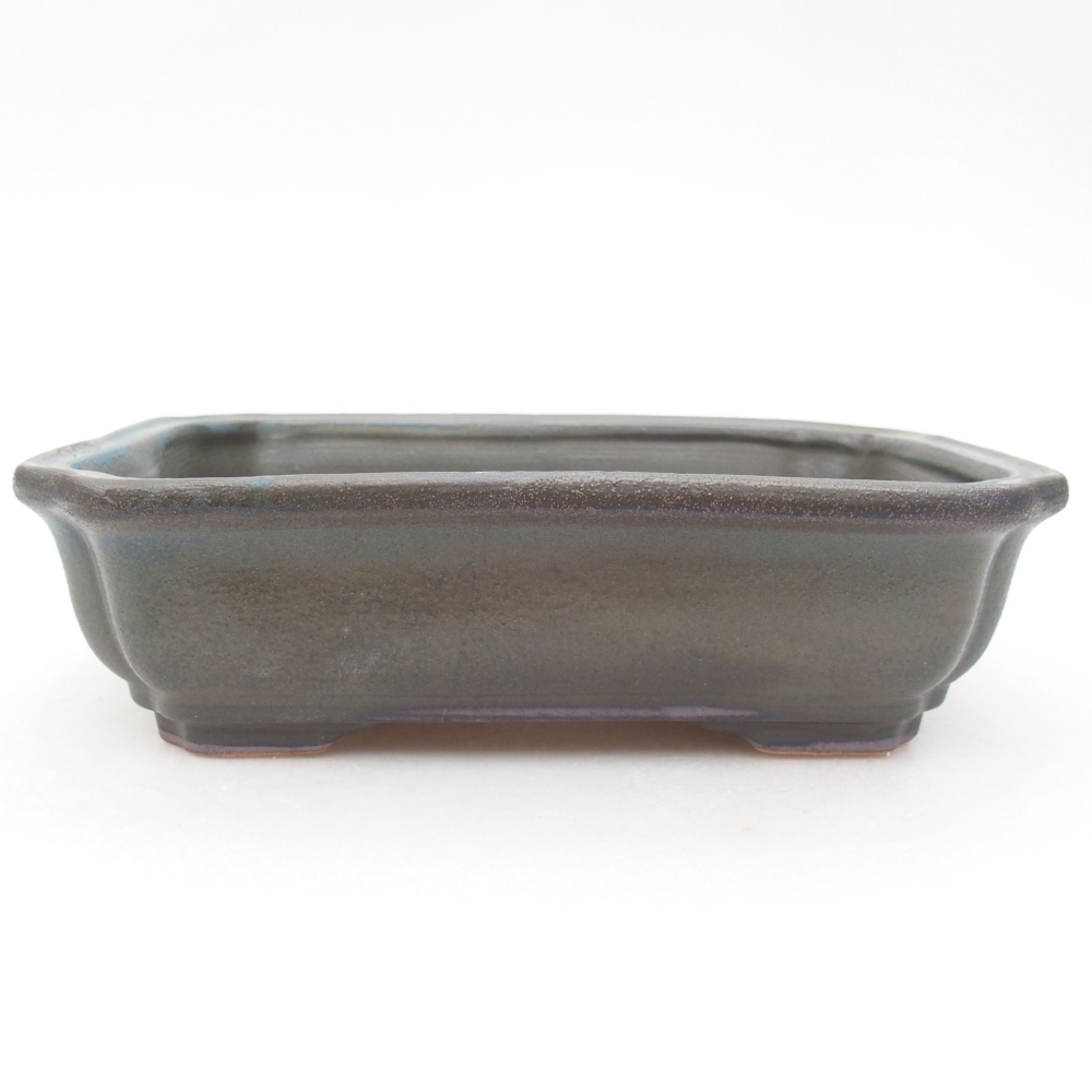 Ceramiczna miska bonsai 18 x 13,5 x 5 cm, kolor szary