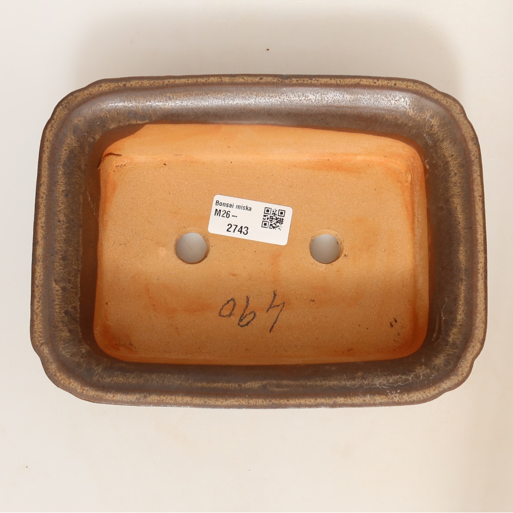 Miska ceramiczna  20 x 15,5 x 5,5 cm, kolor brązowy