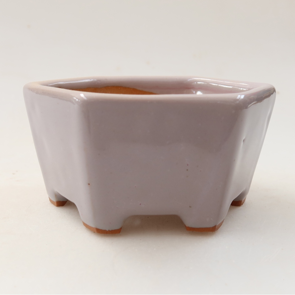 Ceramiczna miseczka do bonsai 10 x 9 x 5 cm, kolor fioletowy