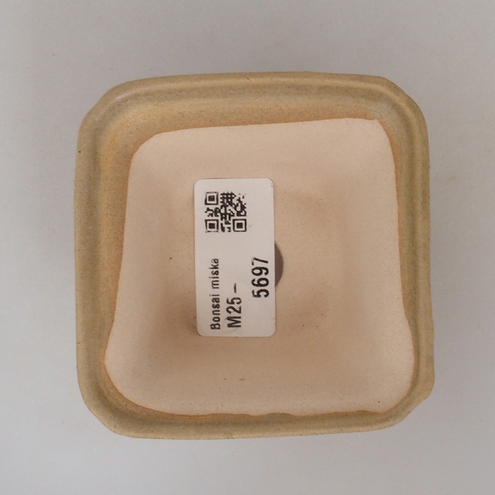 Mini miska bonsai 7,5 x 7,5 x 4,5 cm, kolor brązowy