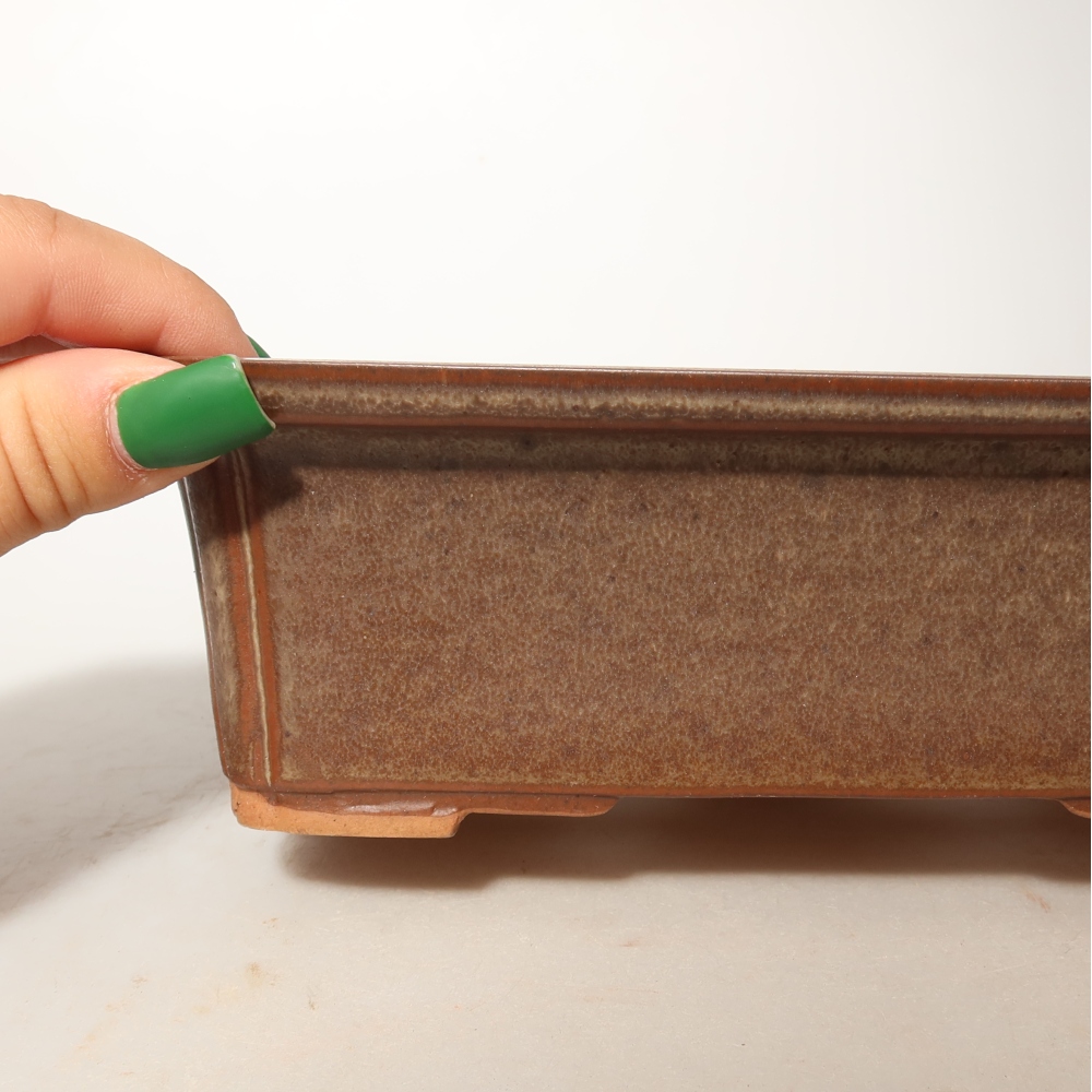 Miska ceramiczna  20 x 15,5 x 5,5 cm, kolor brązowy