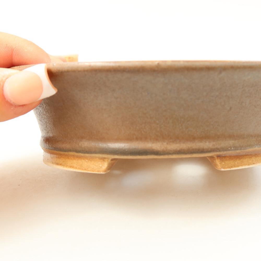 Ceramiczna miska do bonsai 14,5 x 12,5 x 4 cm, kolor niebieski
