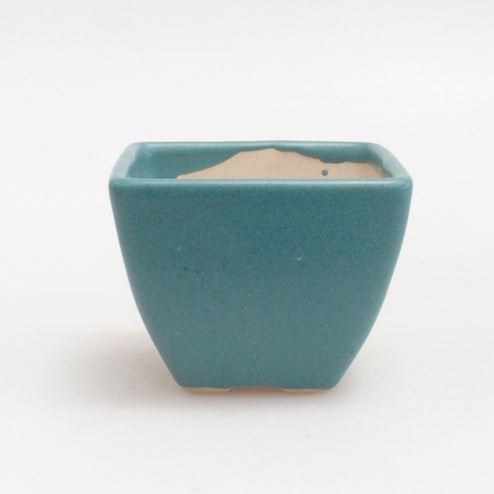 Ceramiczna miska bonsai 5,5 x 5,5 x 4,5 cm, kolor niebieski