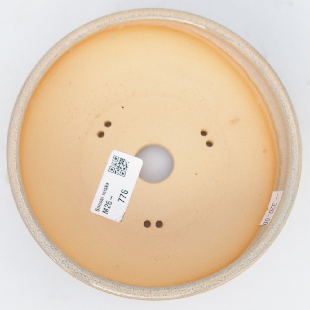 Ceramiczna miska do bonsai 15 x 15 x 5 cm, zielono-brązowa