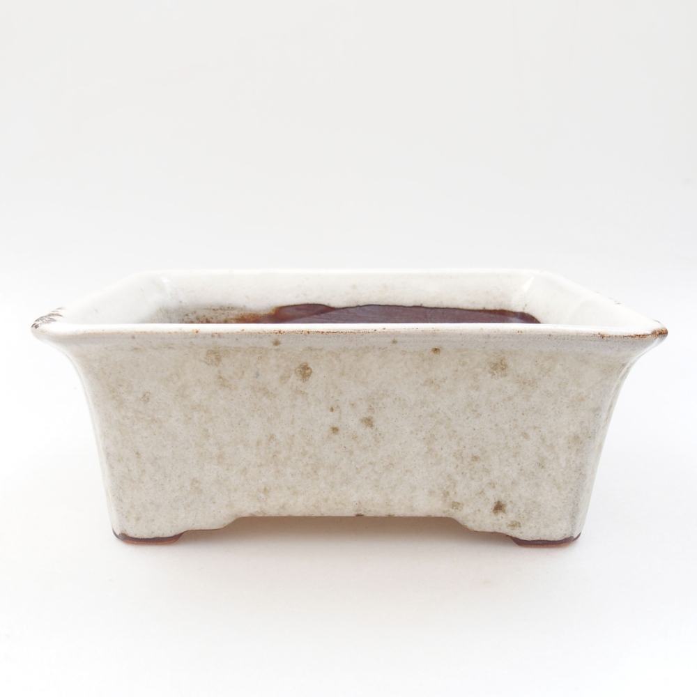 Ceramiczna miska bonsai 18 x 14 x 7,5 cm, kolor biały