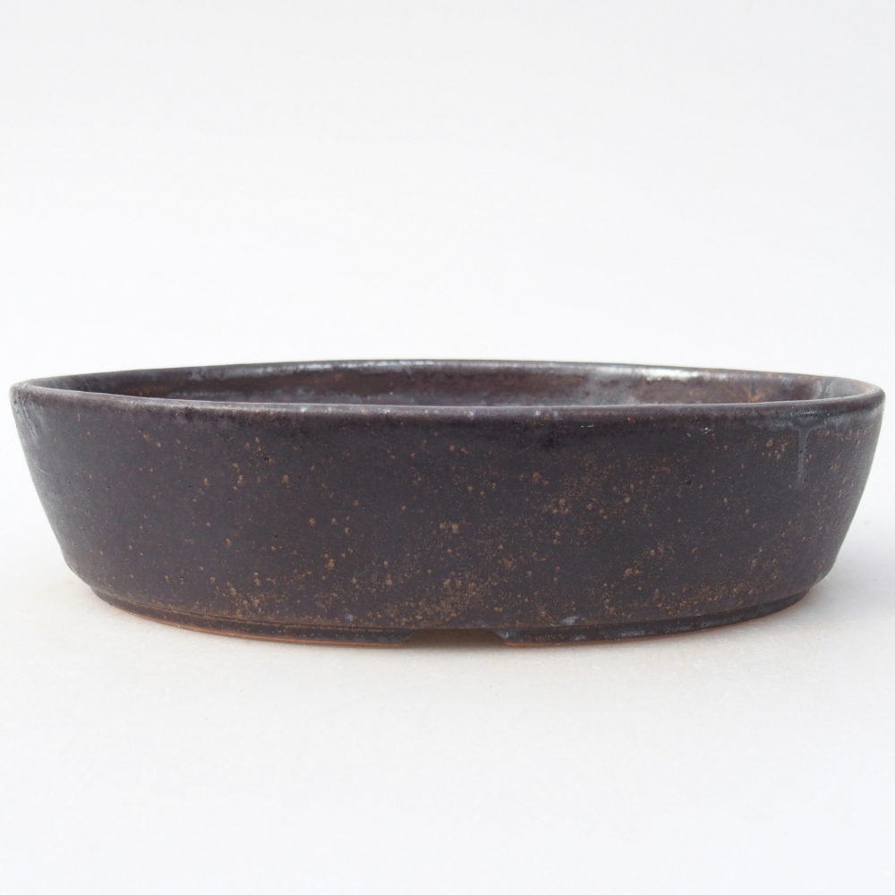Ceramiczna miska do bonsai 18,5 x 13,5 x 4,5 cm, brązowa