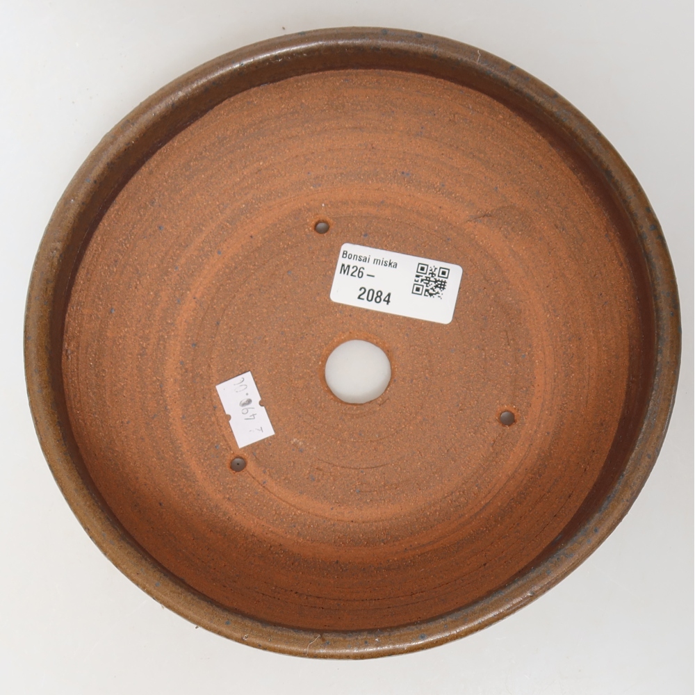 Ceramiczna miska do bonsai 19 x 19 x 7 cm, kolor szary