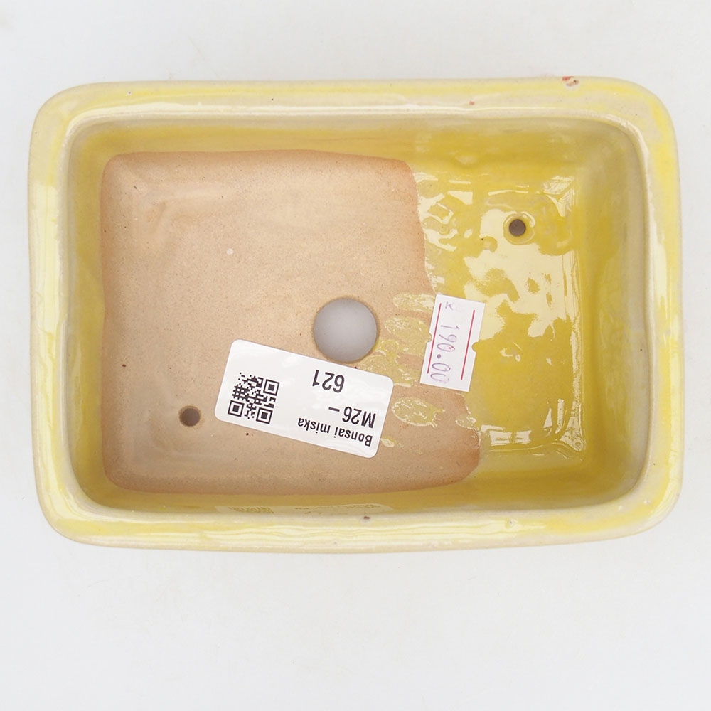 Ceramiczna miska do bonsai 13,5 x 10 x 4,5 cm, żółta