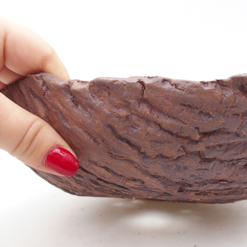 Ceramiczna skorupa 19,5 x 18 x 6,5 cm, kolor brązowy