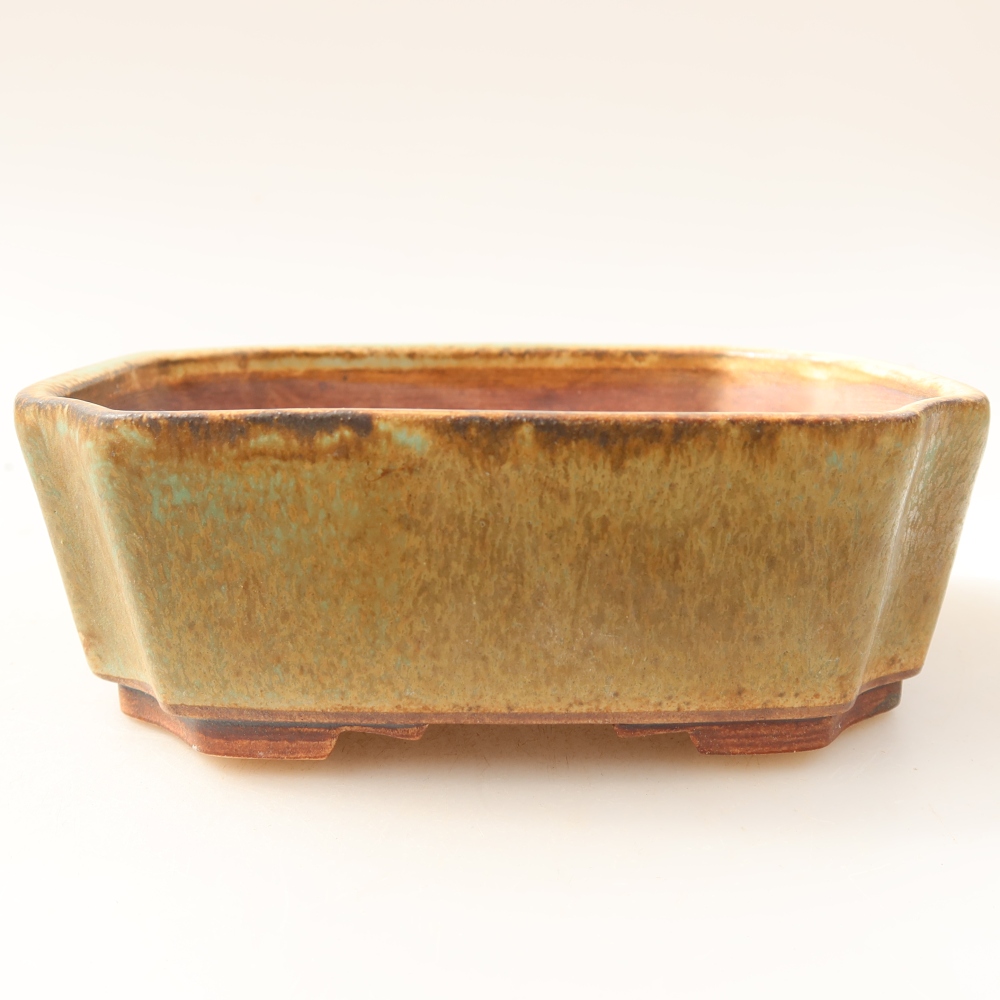 Ceramiczna miska do bonsai 14 x 11,5 x 4,5 cm, kolor zielony