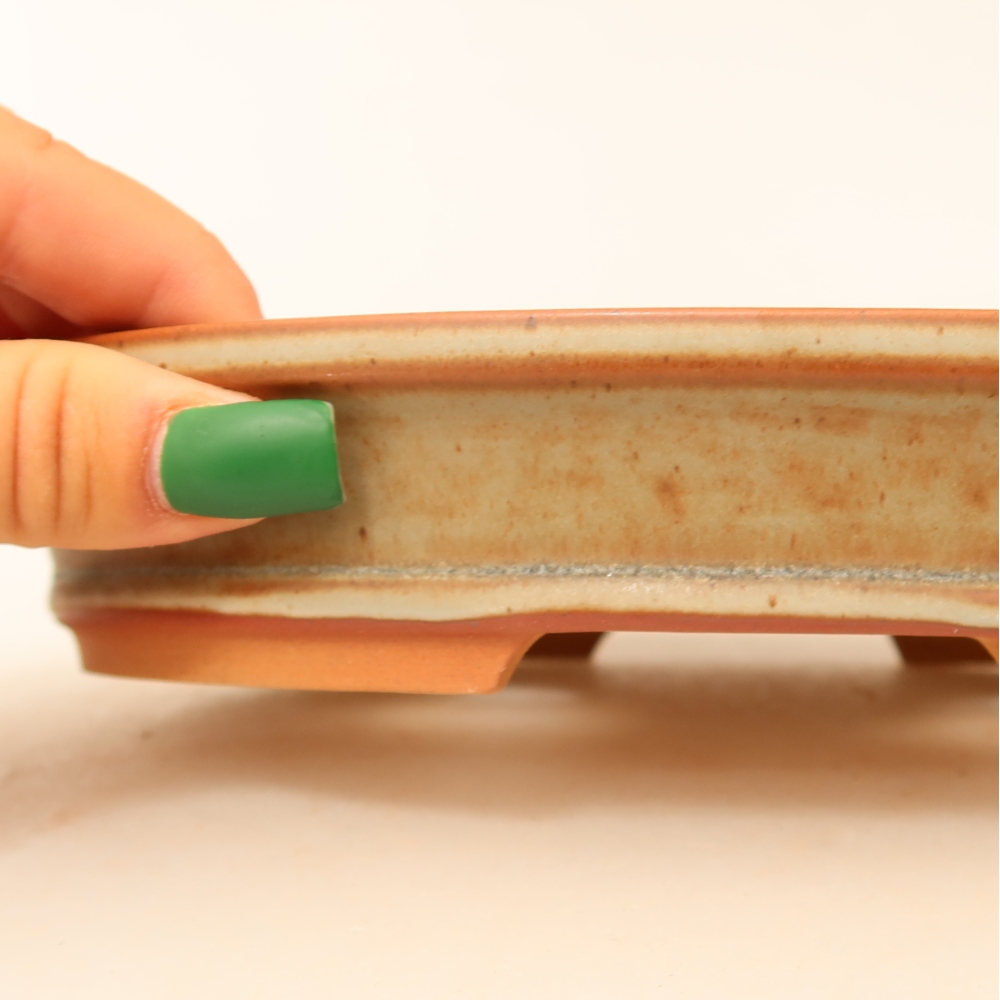 Ceramiczna miska  21 x 14,5 x 3,5 cm, kolor beżowy