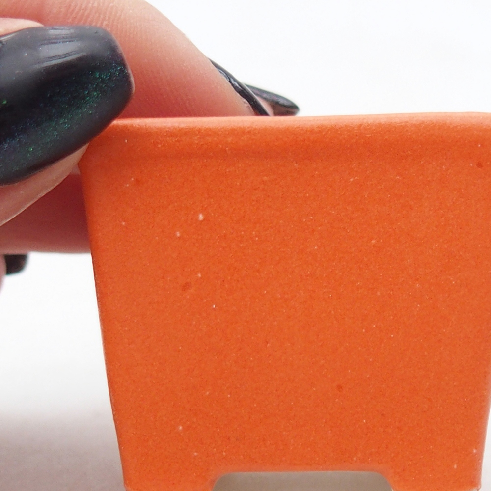 Mini miska do bonsai 3,5 x 3,5 x 3 cm, pomarańczowa