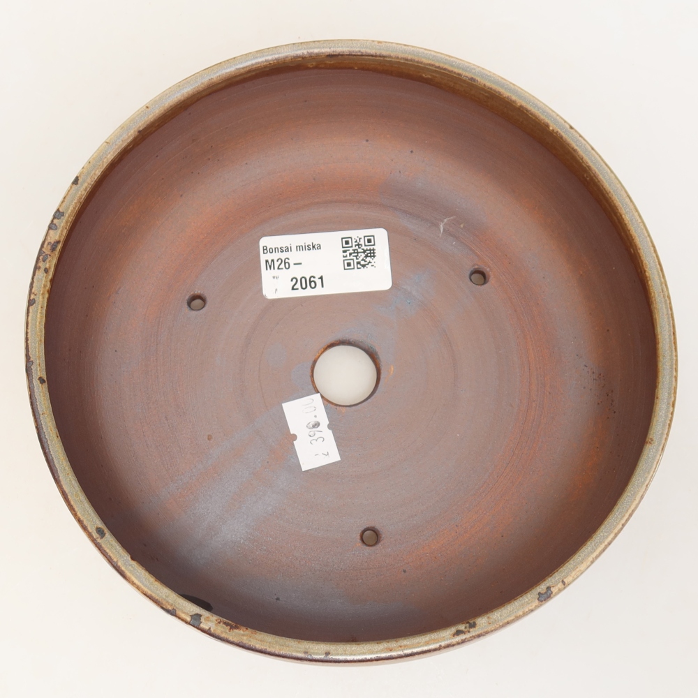 Ceramiczna miska do bonsai 17 x 17 x 5,5 cm, kolor brązowy