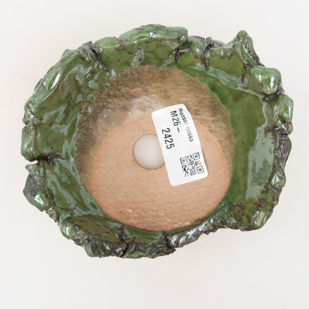 Ceramiczna skorupa  11,5 x 10,5 x 6 cm, kolor zielony