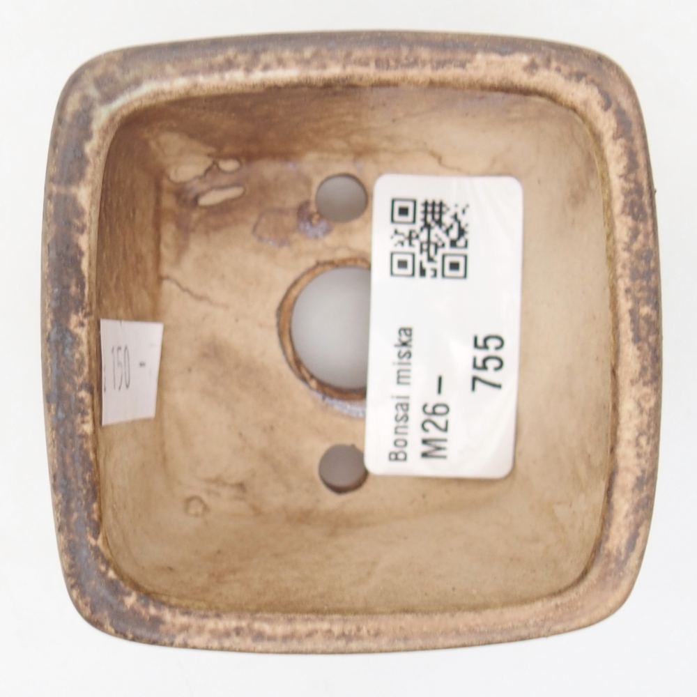 Ceramiczna miska do bonsai 6 x 6 x 4,5 cm, zielona