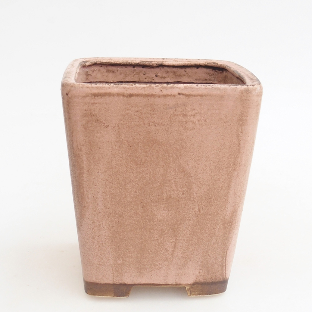 Ceramiczna miska do bonsai 10 x 10 x 12 cm, różowa
