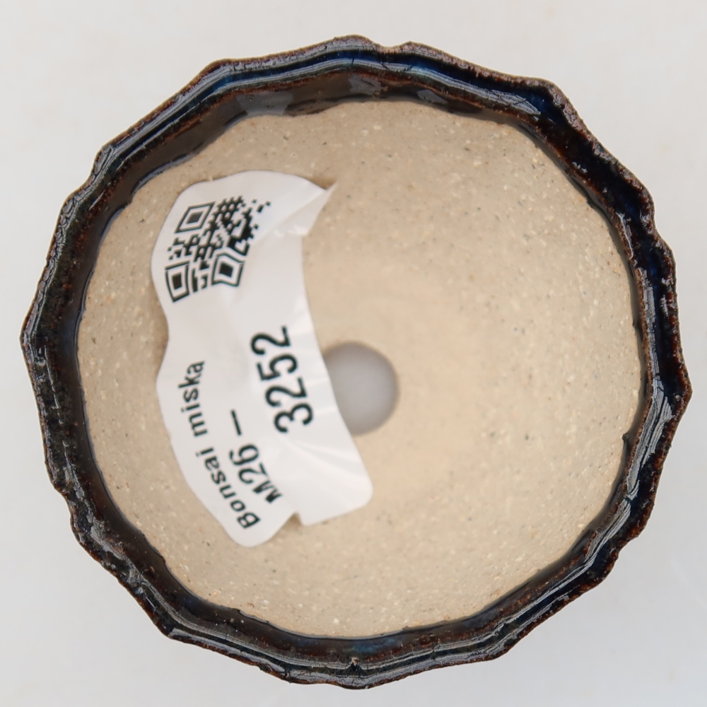 Ceramiczna miseczka do bonsai 5,5 x 5,5 x 3,5 cm, kolor niebieski