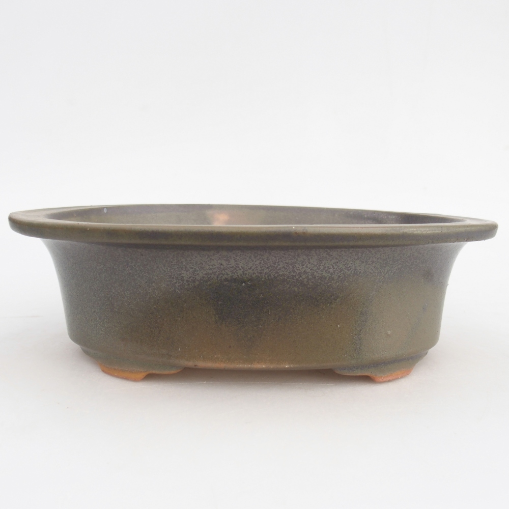 Ceramiczna miska do bonsai 22,5 x 18,5 x 7 cm, zielona