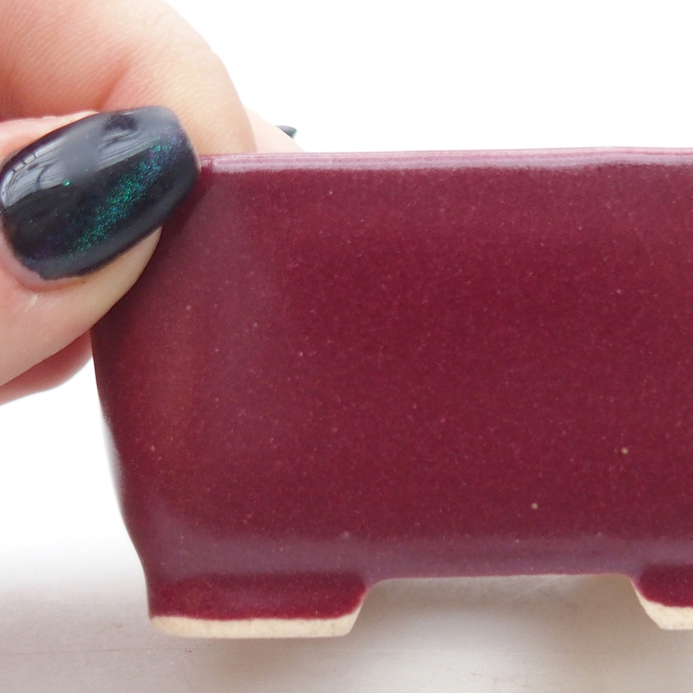 Mini miska do bonsai 7 x 7 x 4 cm, bordowa