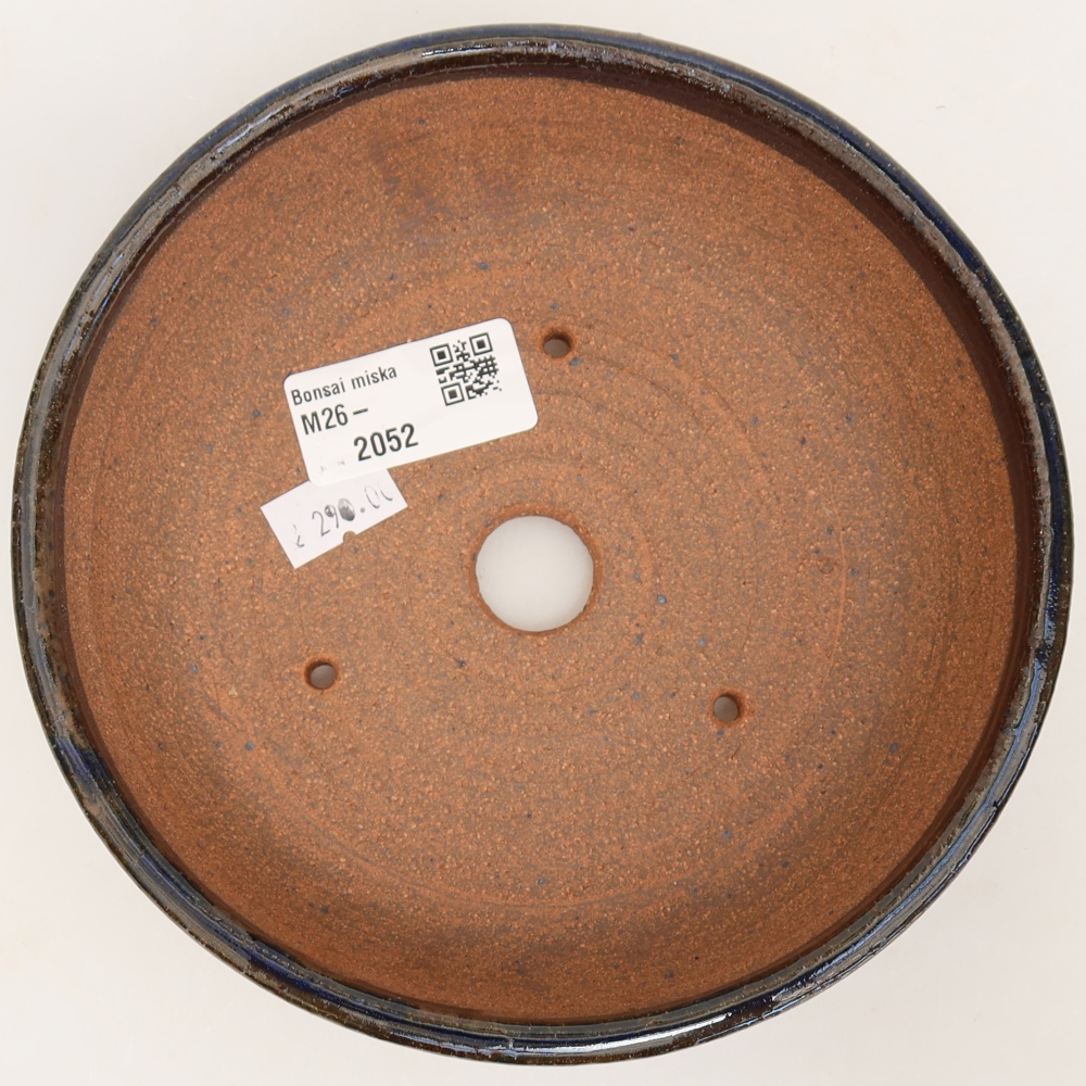 Ceramiczna miska do bonsai 15,5 x 15,5 x 5 cm, brązowa