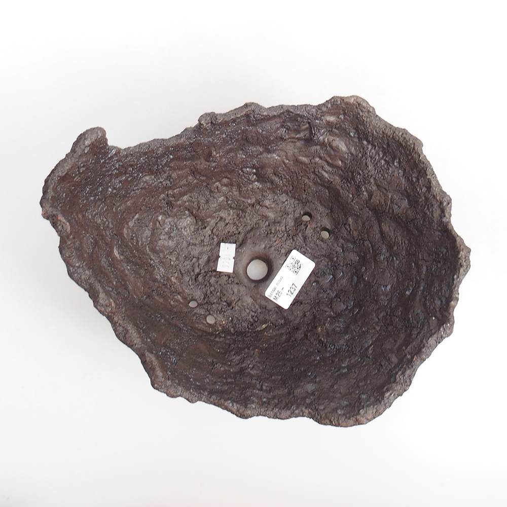 Ceramiczna skorupa 19 x 15 x 14 cm, kolor brązowy