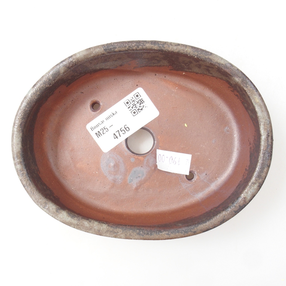 Ceramiczna miska bonsai 13,5 x 10,5 x 3,5 cm, kolor brązowy