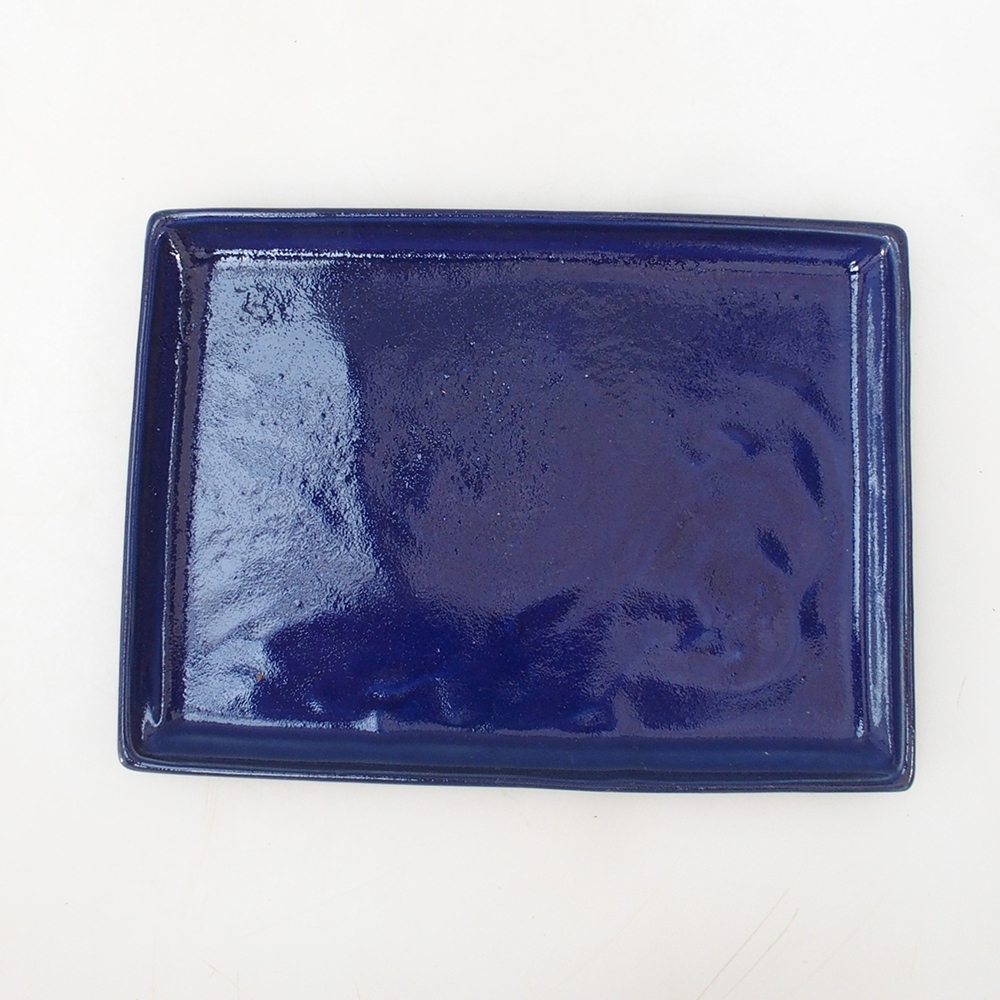 Bonsai bowl prostokątny 22,5 x 17 x 1,5 cm - niebieski
