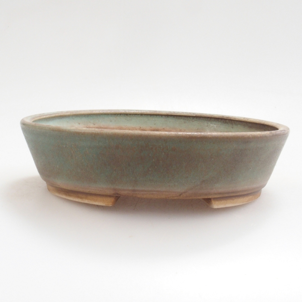Ceramiczna miska do bonsai 15 x 13,5 x 3,5 cm, kolor zielony