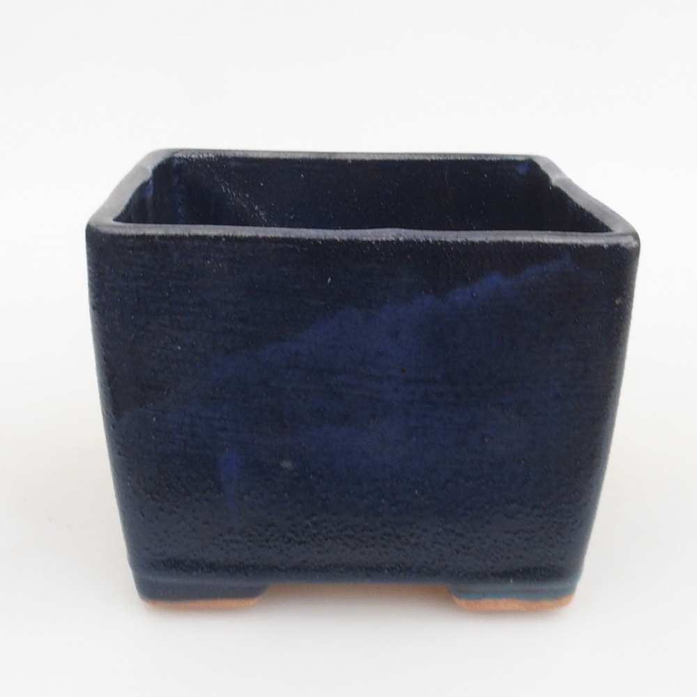 Ceramiczna miska bonsai 11 x 11 x 8,5 cm, kolor niebieski