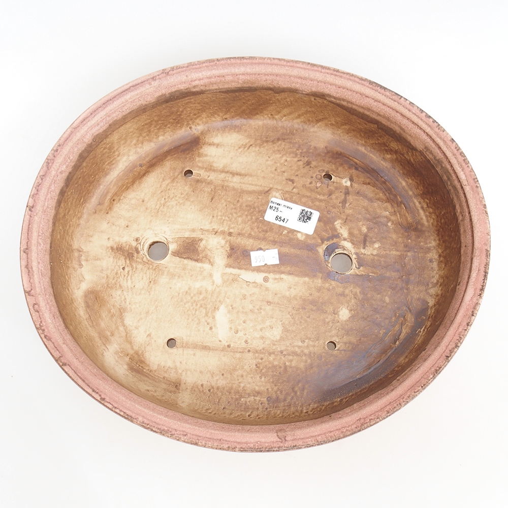 Ceramiczna miska na bonsai 32,5 x 28 x 7,5 cm, różowa