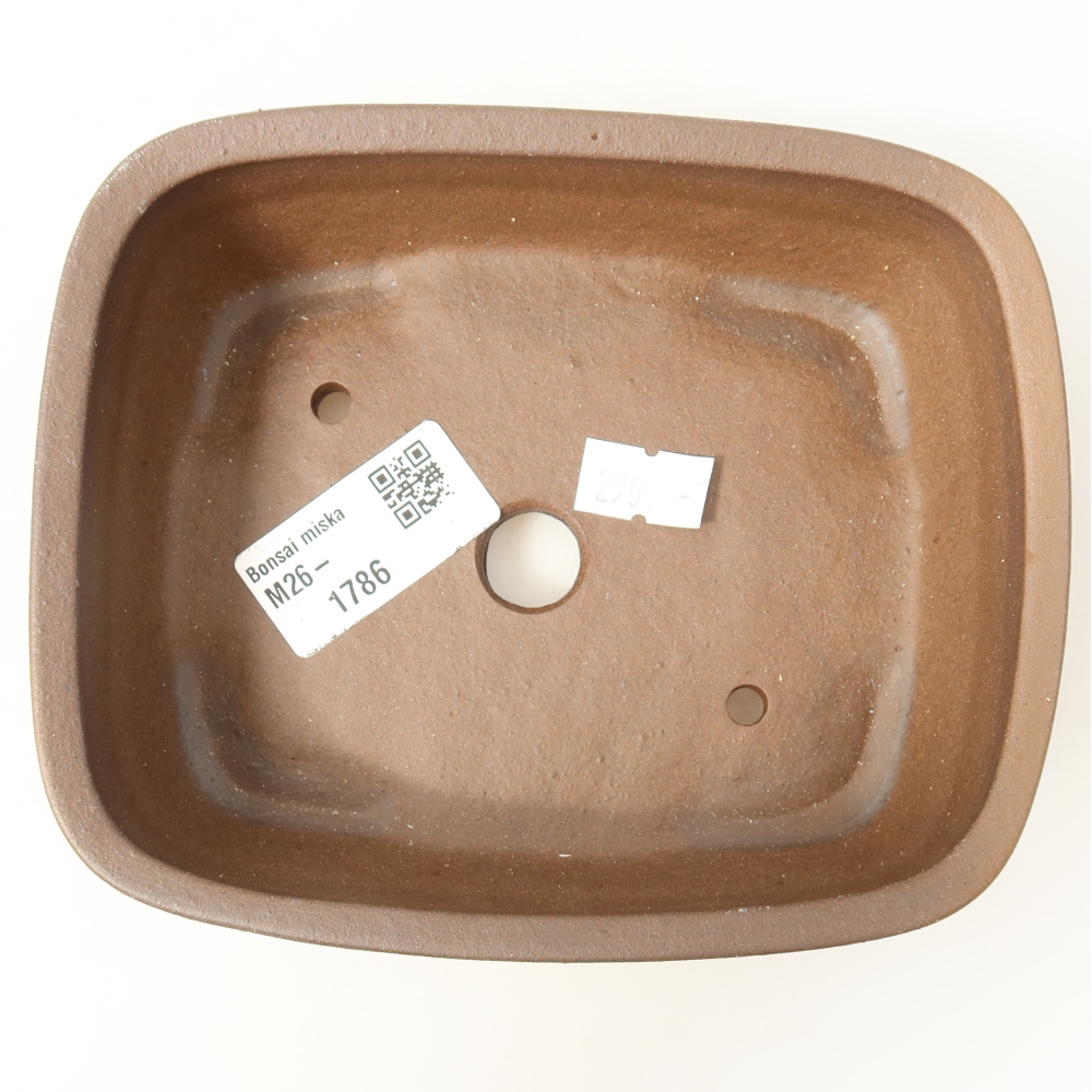 Ceramiczna miska do bonsai 14,5 x 11,5 x 4,5 cm, kolor brązowy